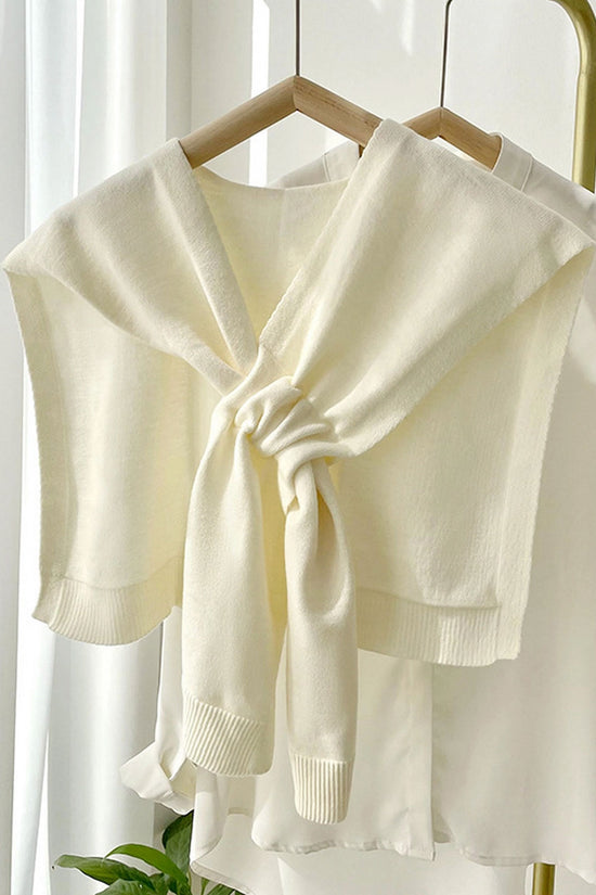 Beige Knitted Shawl