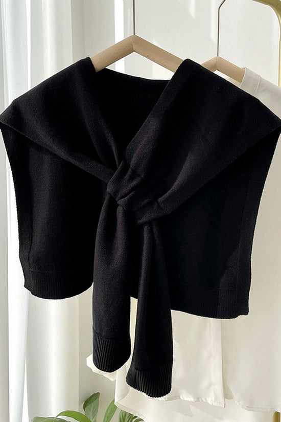 Black Knitted Shawl