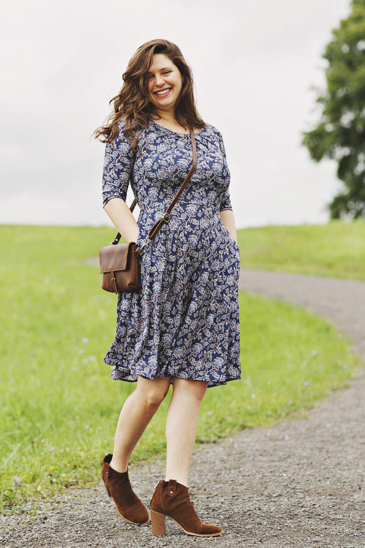 Carmen Dress - Floral Block