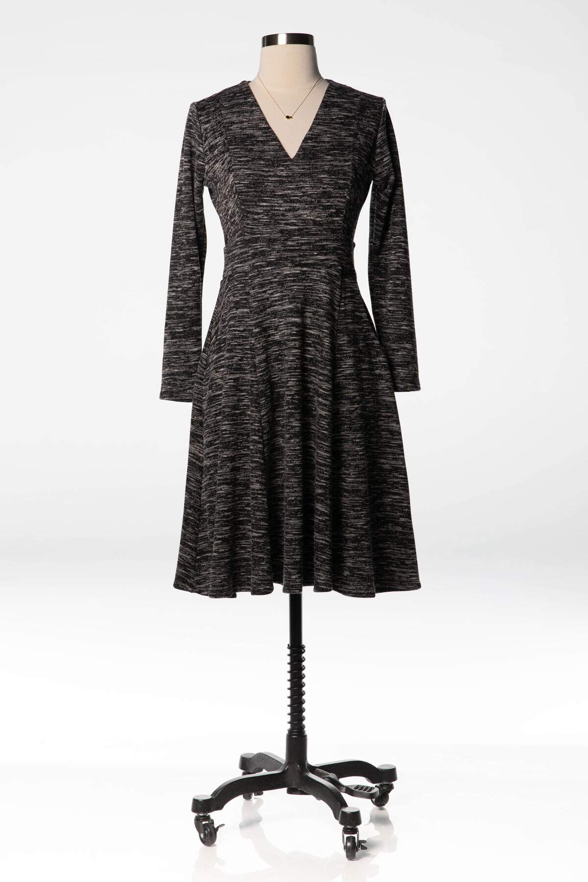 Cece Dress - Marled Charcoal Sweater Knit