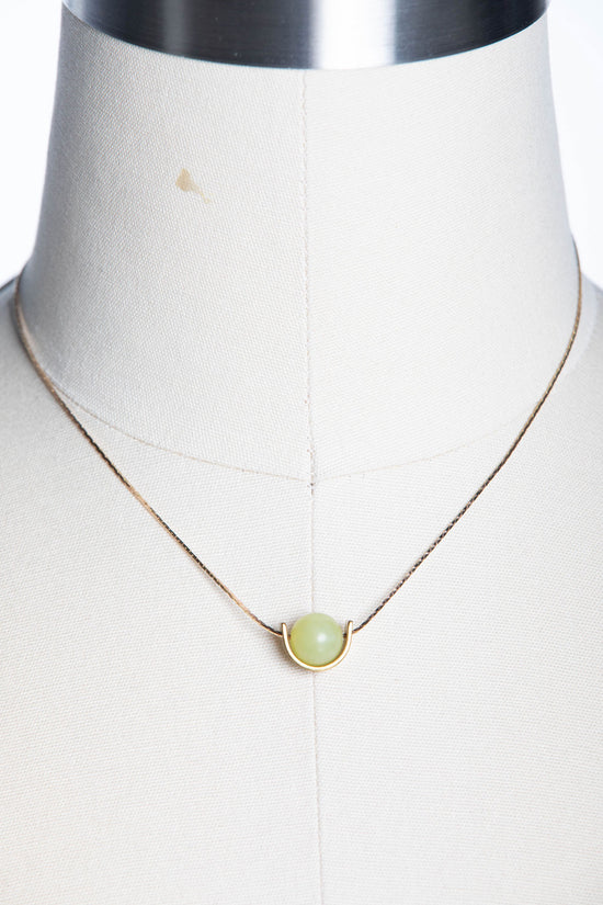 Eclipse Necklace (Olive Jade)