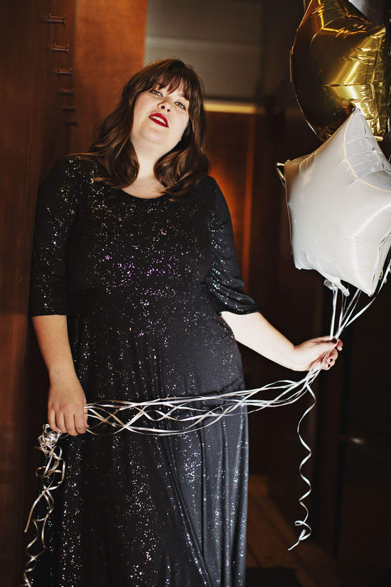 Emily Dress - Silver Foil