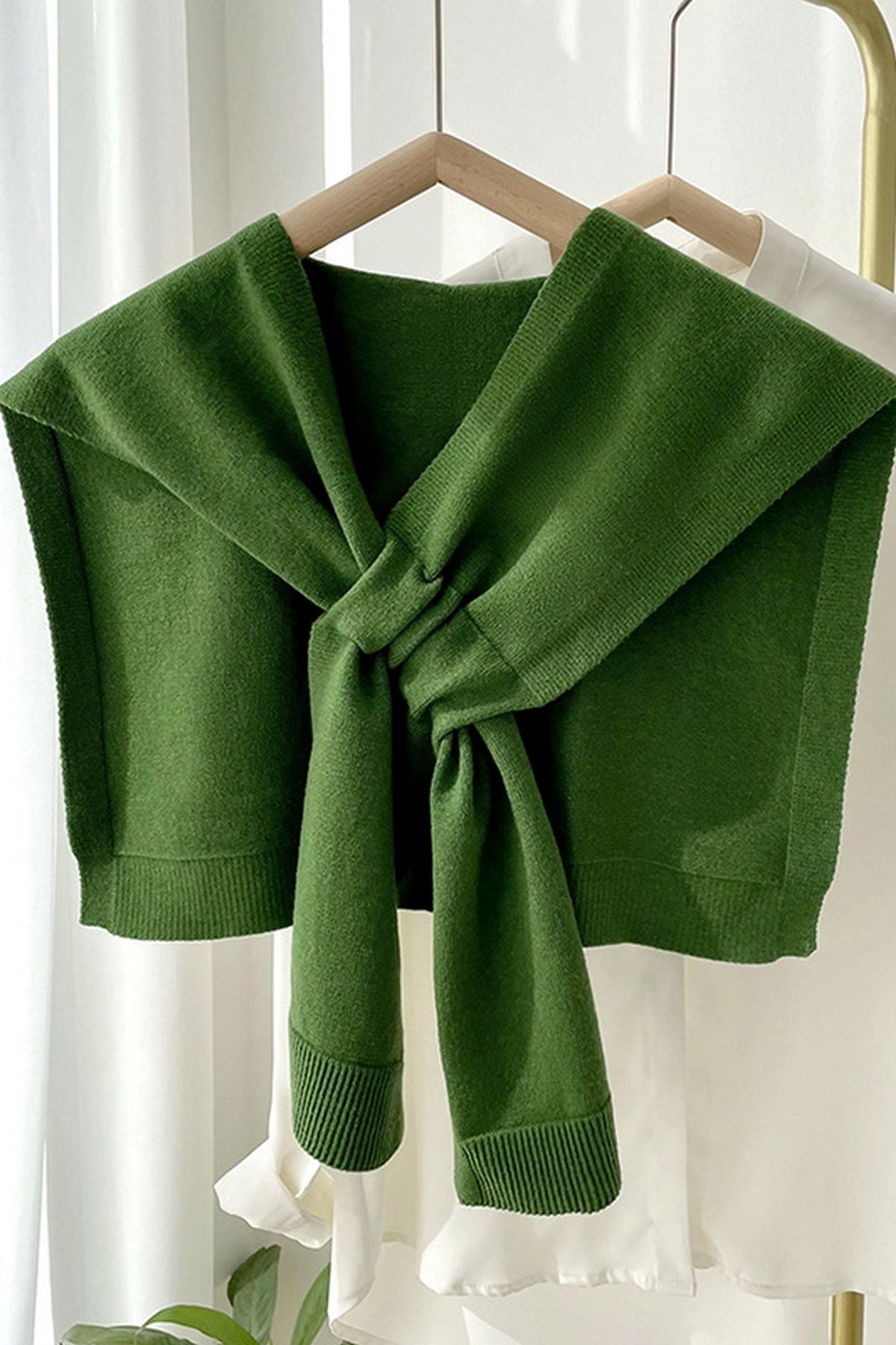 Green Knitted Shawl