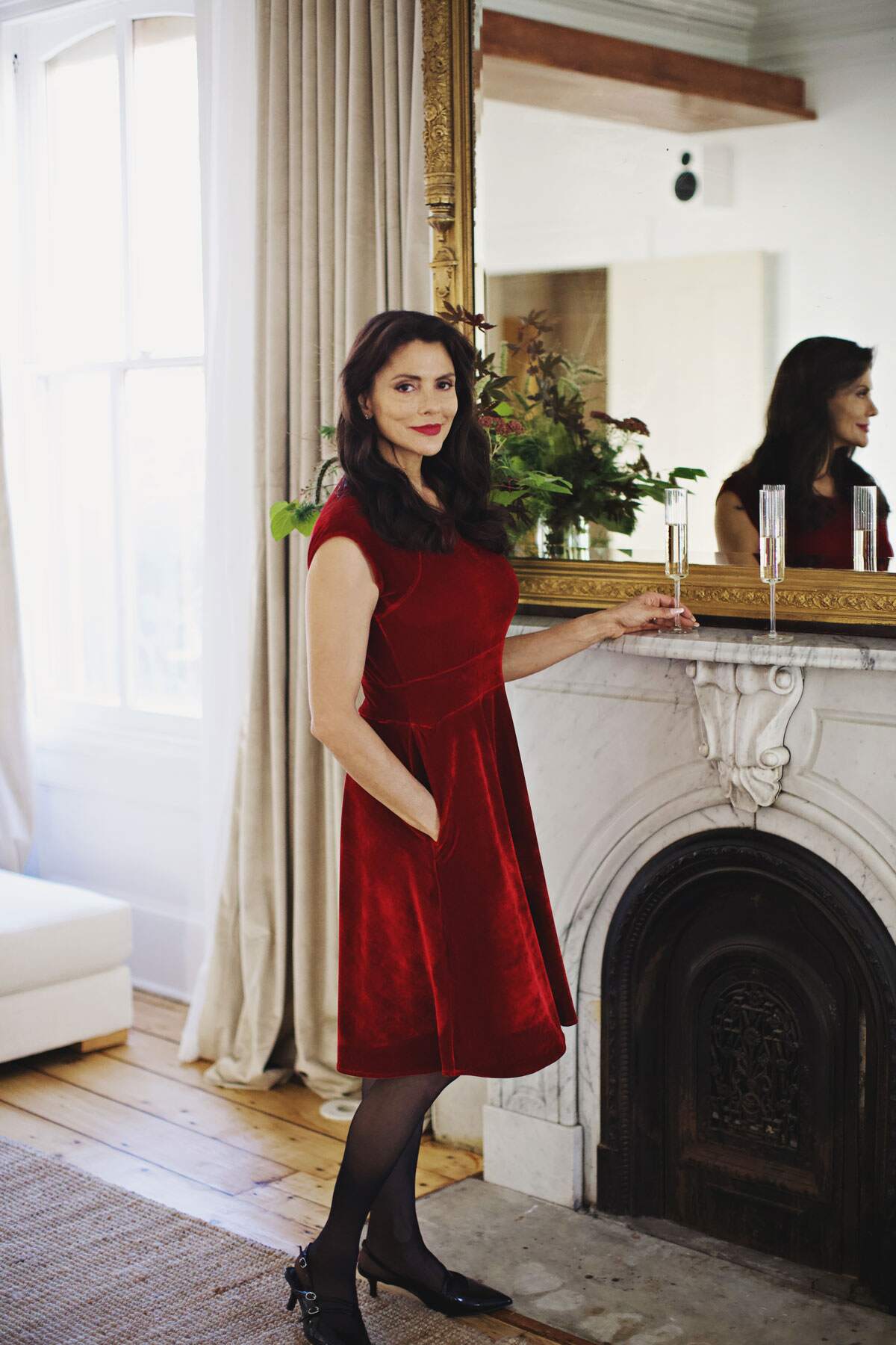 Jackie Dress - Scarlet Velvet