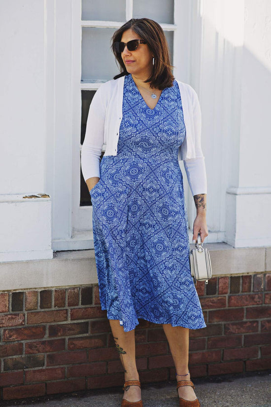 Cecelia Dress - Blue Bandana