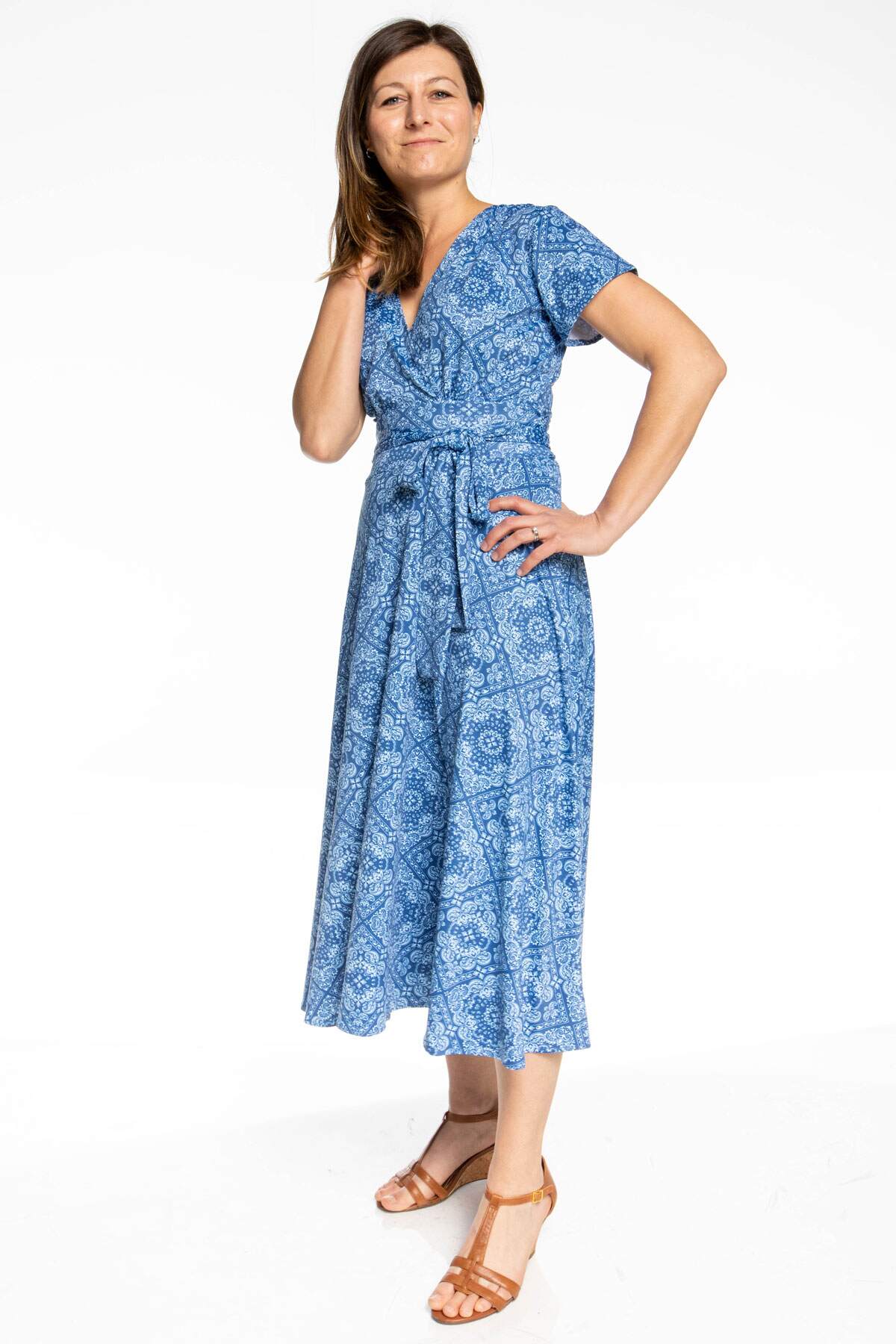 Margaret Dress - Blue Bandana