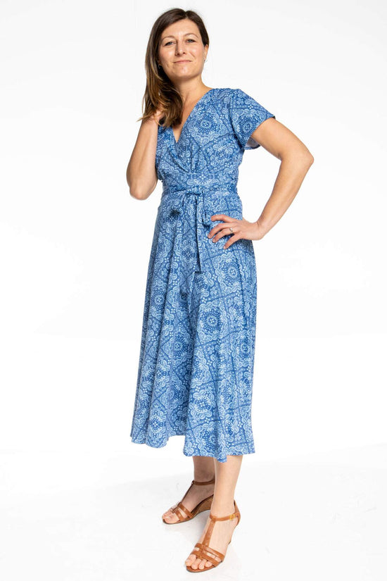 Margaret Dress - Blue Bandana