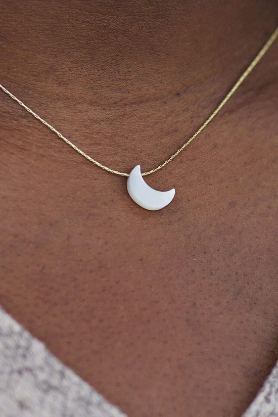 Mother of Pearl Moon Necklace