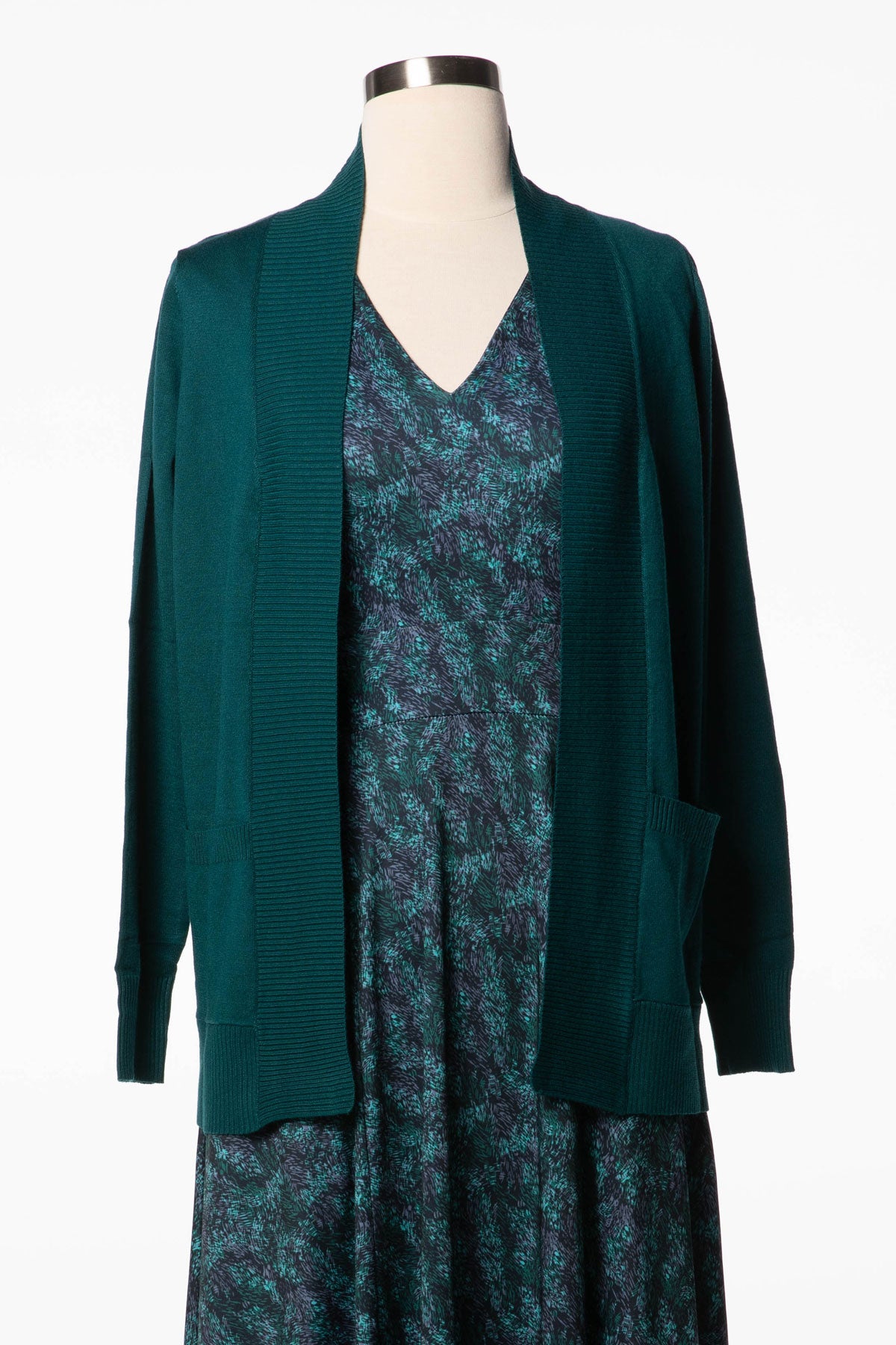 Peacock Long Sleeve Pocket Cardigan