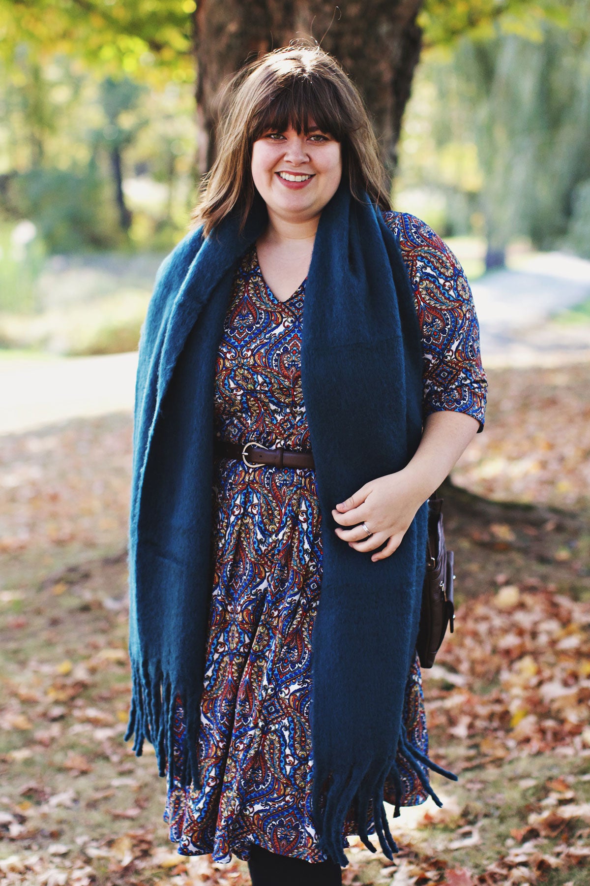 Teal Blue Oversized Mohair Scarf